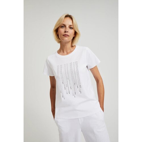 Moodo Women's T-shirt with app - white Cene