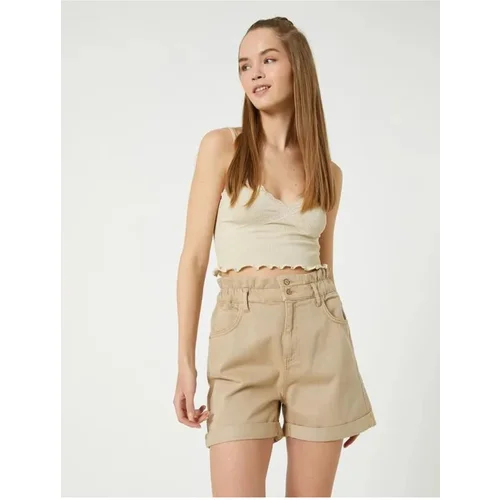 Koton Shorts - Beige - Normal Waist