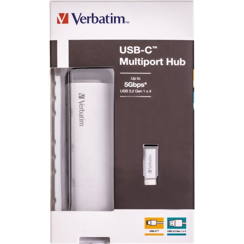 Verbatim USB-C Multiport Hub Four Port USB 3.2 Gen 1 Slike