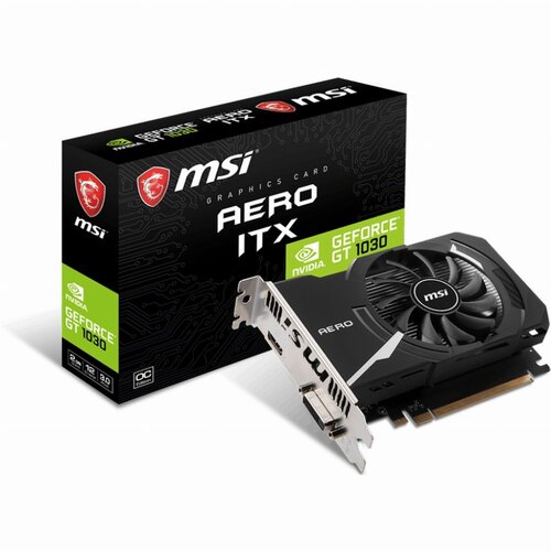 MSI nVidia GeForce GT 1030 2GB 64bit GT 1030 AERO ITX 2GD4 OC grafička kartica Slike