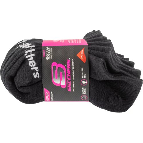Skechers Dječje Pamučne Čarape 6 Parova - Crne Cijene