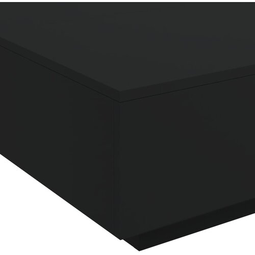 Stolić za kavu s LED svjetlima crni 80x80x31 cm Slike