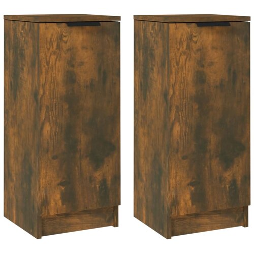 VidaXL Komoda 2 kosa dimljeni hrast 30x30x70 cm konstruiran les, (20654813) Slike