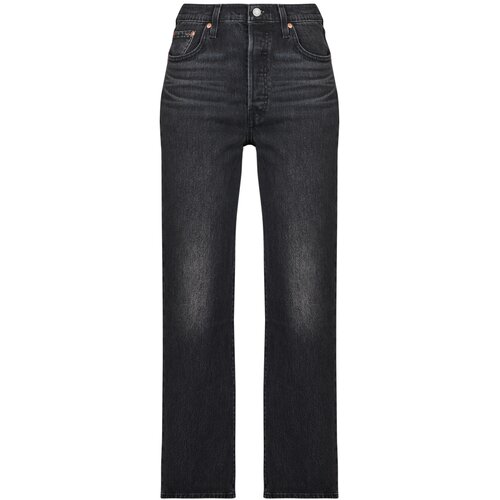 Levi&amp;#039;s RIBCAGE STRAIGHT ANKLE Crna Slike