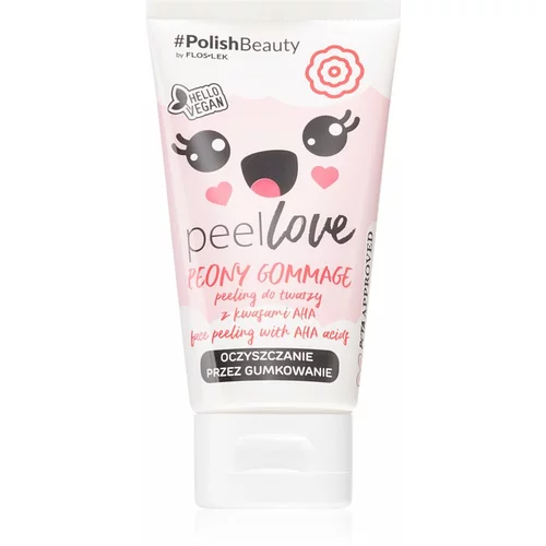 FlosLek Laboratorium Peel Love Peony piling za čišćenje lica s AHA Acids 75 ml