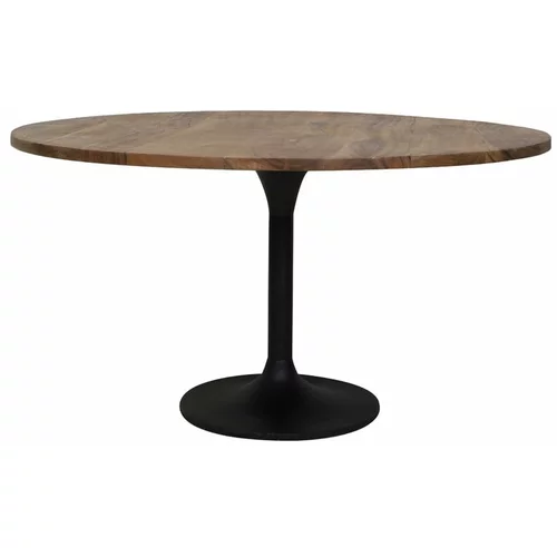 Light & Living Okrogla jedilna miza z mizno ploščo iz akacije v naravni barvi ø 120 cm Biboca –