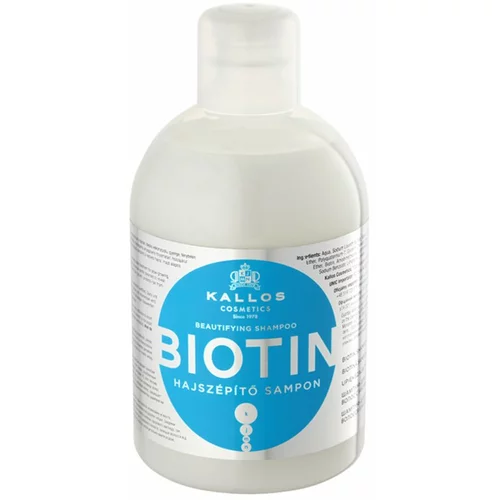 Kallos Cosmetics Biotin šampon za tanke in počasi rastoče lase 1000 ml za ženske