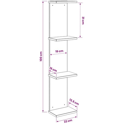  Polica na zidu Betonska siva 22 x 15 x 100 cm Konstruirano drvo Slike