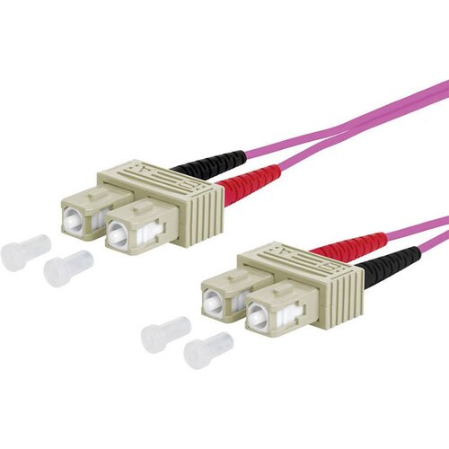 Metz Connect 151S1EOEO10E steklena vlakna optična vlakna priključni kabel [2x moški konektor SC - 2x moški konektor SC] 50/125 µ Multimode OM4 1.00 m, (20437468) Cene