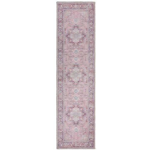 Flair Rugs Svetlo rdeč pralen tekač iz mešanice recikliranih vlaken 60x230 cm Windsor – Cene