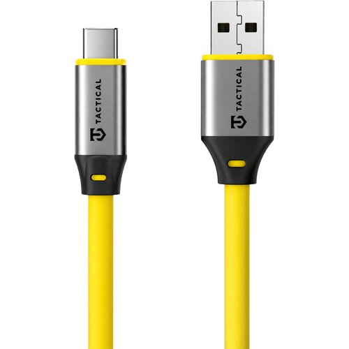 TACTICAL Fat Man 2.0 USB-A v USB-C kabel 15W rumene barve dolžine 1m Slike