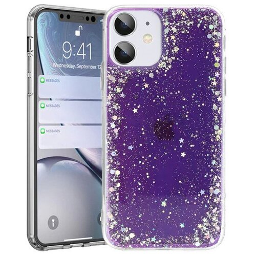  ovitek z ble&amp;scaron;čicami SPARKLE za Samsung Galaxy A02s A025 - vijola Slike