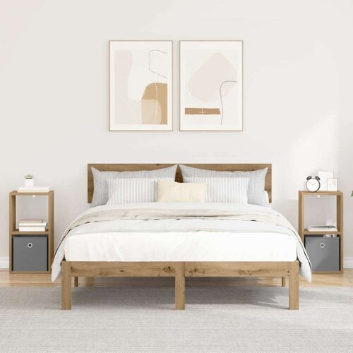  Noćni ormarić 2 pcs Umjetnički hrast 30 5 x 27 x 59 5 cm Cene