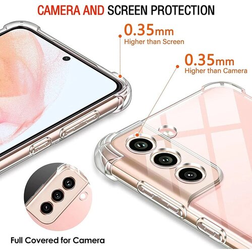  Techsuit Shockproof Clear Silicone prozirna maskica otporna na udarce za Samsung Galaxy S21 FE 5G Slike