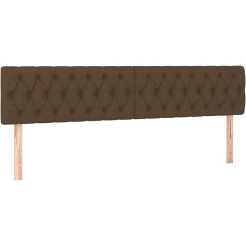  Krevet s oprugama i madracem tamnosmeđi 200x200 cm od tkanine Slike