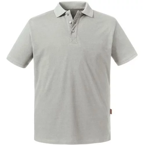 RUSSELL Light Grey Men's Polo Shirt Pure Organic