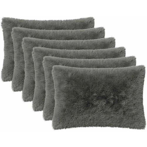  Presvlaka za jastuk 6 pcs HEERLEN Svjetlosiva 40 x 60 cm - Svjetlosiva 40 x 60 cm 6 Slike