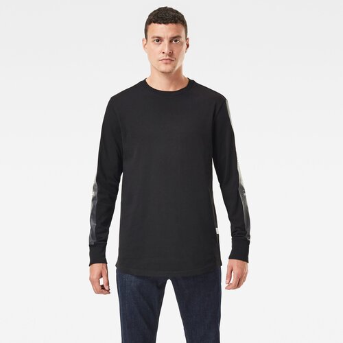 G-star T-shirt - Gs raw sleeve logo+ r t l\s black Slike