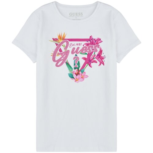 Guess Majice s kratkimi rokavi T SHIRT Bela Slike