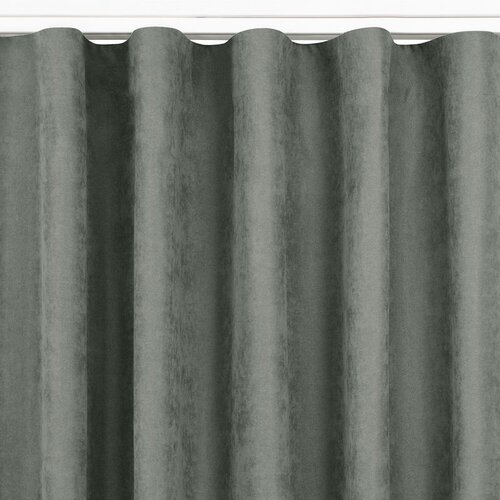  Curtain MILANA color gray style classic transparent wave tape 7 cm chenille 140x270 HOMEDE Cene
