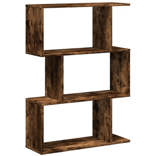 Pregrada regal za knjige 3 razina hrast 70x24x97 cm drveni Slike