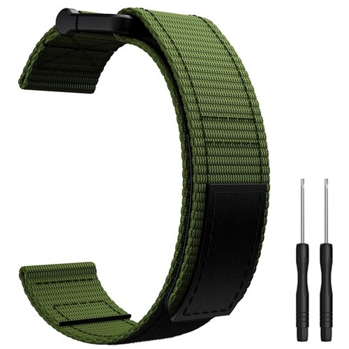 INF Pa&scaron;ček za uro 22 mm za Garmin Fenix 5/6/7 Forerunner Approach Nylon Green, (21235804) Cene