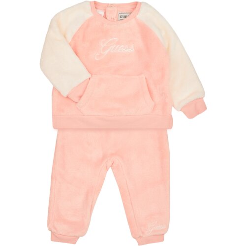 Guess Otro&amp;scaron;ki kompleti SET FAUX FUR ACTIVE TOP+PANTS Rožnata Slike