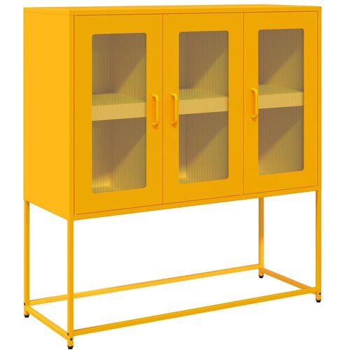 Maison Chic Komoda - Predalnik gorčično rumena 100,5x39x107 cm hladno valjano jeklo, (21722393) Cene