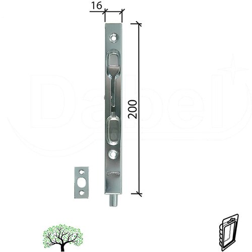 Dabel rigla za drvena vrata RL4017 Hr 200/16/14mm DP1 3303068 Cene