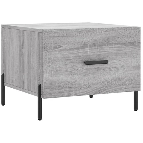 Maison Chic Klubska mizica - kavna mizica - Nizka mizica siva sonoma 50x50x40 cm inženirski les, (21752433) Slike