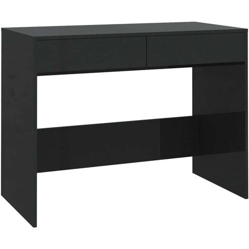 vidaXL Pisalna miza črna 101x50x76,5 cm iverna plošča Cene