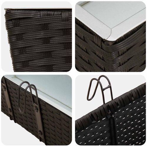  Ograda 2 pcs Crna 50 x 17 x 17 cm Metal Slike