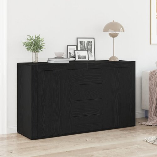 vidaXL Komoda Crni hrast Konstruirano drvo 120 x 36 x 69 cm Pohrana Cijene