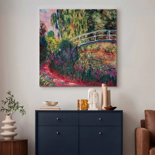  Slika - Claude Monet &amp;ndash; The Japanese Footbridge 60x60 Na talijanskom platnu Slike