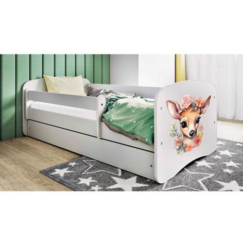  Drveni dečiji krevet bambi sa fiokom - beli - 180x80 cm Cene