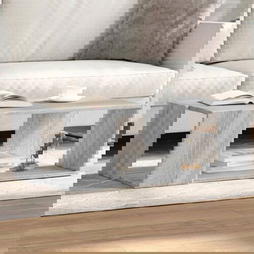 Furnova Klubska mizica siva sonoma 89,5x48x30 cm inženirski les, (21915111) Slike