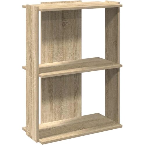  Regal za knjige s 3 razine boja hrasta 60x30x80 cm drveni Slike