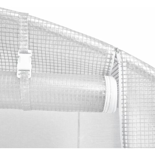  Staklenik s čeličnim okvirom bijeli 20 m&amp;sup2; 10 x 2 x 2 m Slike