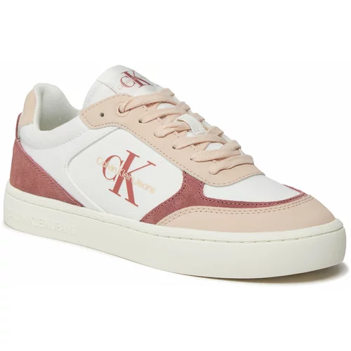 Calvin Klein Jeans Superge Classic Cupsole Low Mix Ml Btw YW0YW01390 Bright White/Whisper Pink 02S