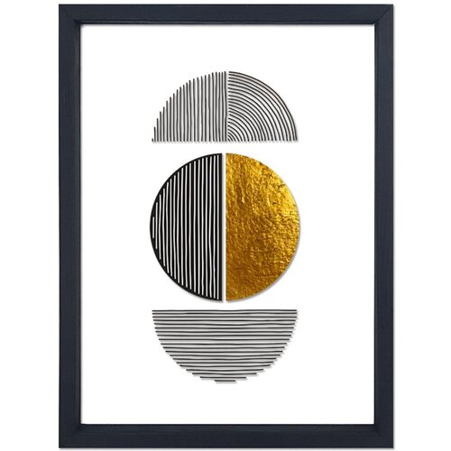 Vavien Artwork staklena slika u crnom okviru shapes ii., 32 x 42 cm Slike