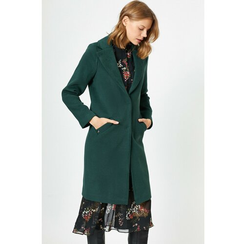 Koton Ženski zeleni džepni detaljni kaput crna | zelena Slike