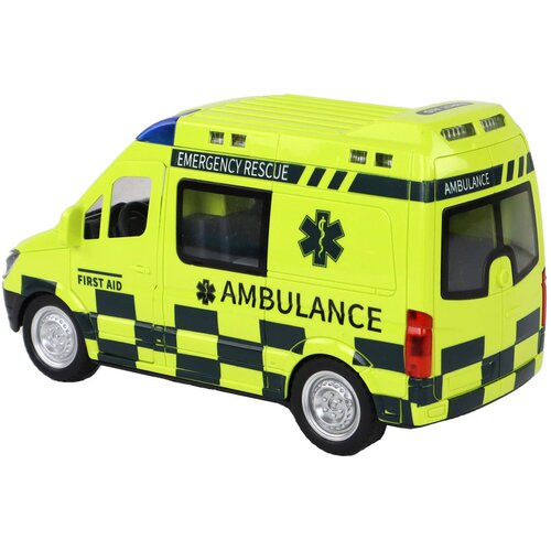  Remote Controlled Yellow Ambulance With Lights Slike