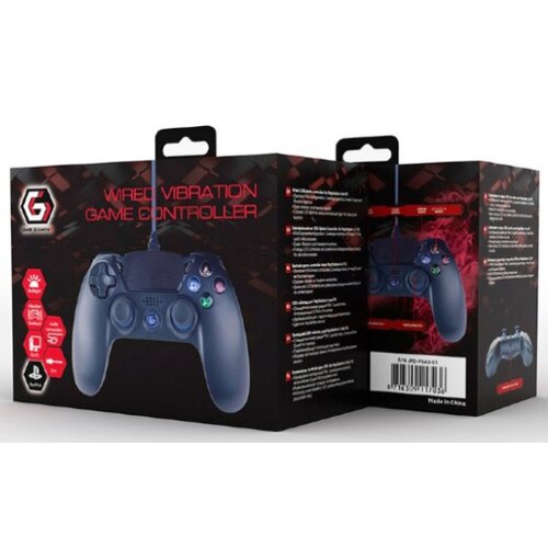 Gembird JPD PS4U 01 USB 2.0 analog vibration gamepad, PlayStation 4 PC, 3m black 1699 Cene