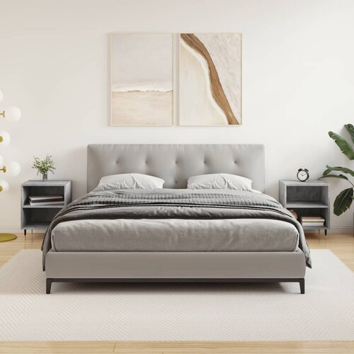 VidaXL Noćni ormarići 2 kom boja betona 40x30x50 cm konstruirano drvo Slike