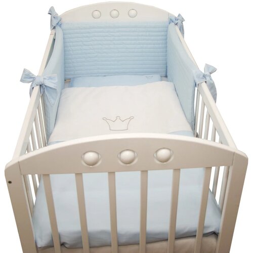 Baby Textil textil posteljina za krevetac sa ogradicom Lux, Plava Cene