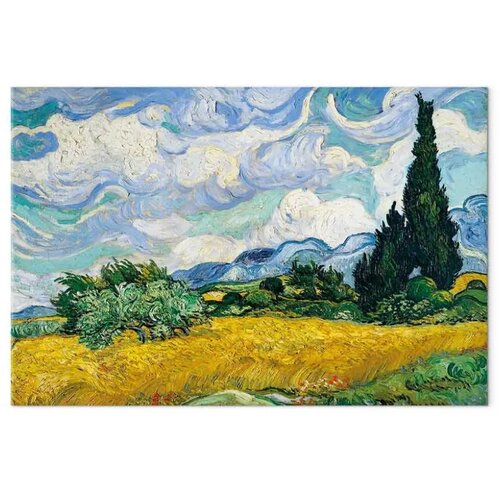  Slika - Vincent Van Gogh &amp;ndash; Wheat Field with Cypresses 90x60 Na talijanskom platnu Slike