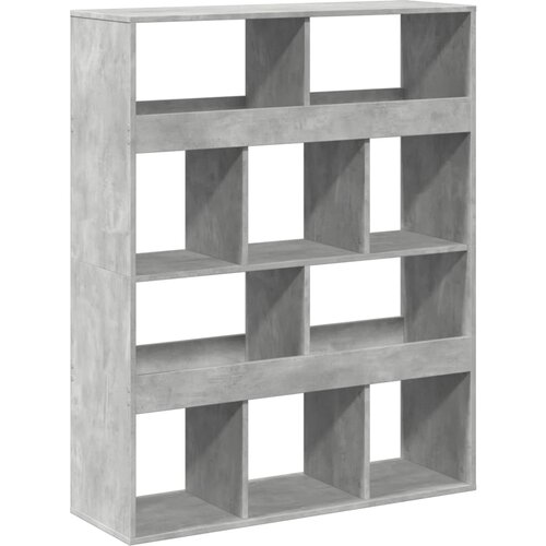 Maison Chic Knjižna omara - Knjižni regal betonsko siva 100x33x125,5 cm inženirski les, (21724814) Slike