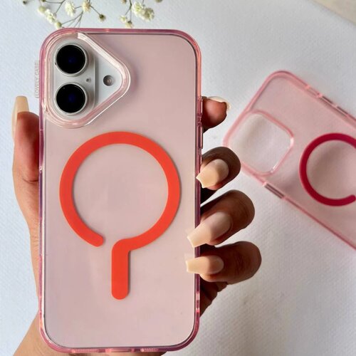  futrola neon magsafe za iphone 16 pro (6.3) roze Slike