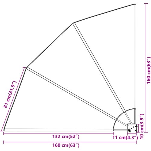 vidaXL Zaslon za zasebnost na balkonu Terakota 160 x 160 cm blago Cene