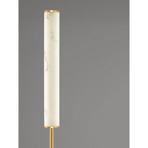 Nova Luce Bijela/mjedena LED stojeća svjetiljka u mramornom dekoru (visina 140 cm) Nolia &amp;ndash; Slike